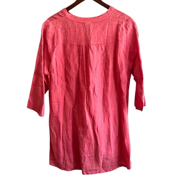 Match Point USA 100% Linen Lagenlook Tunic Blouse - Size Large - Picture 8 of 10